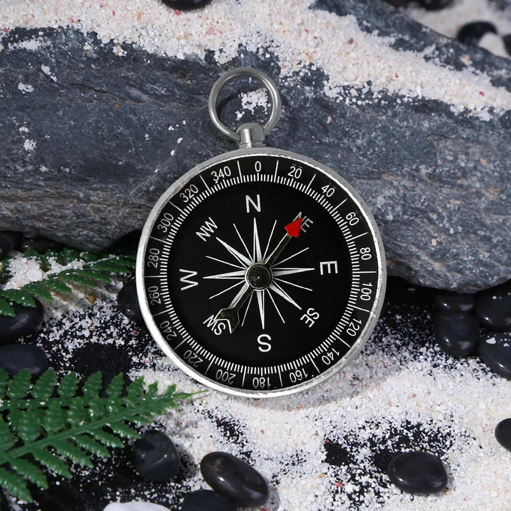 Portable Aluminum Pocket Compass for Outdoor Navigation