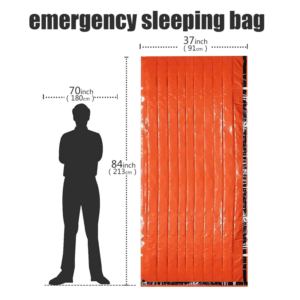 Mylar Emergency Sleeping Bag - Waterproof Thermal Survival Blanket