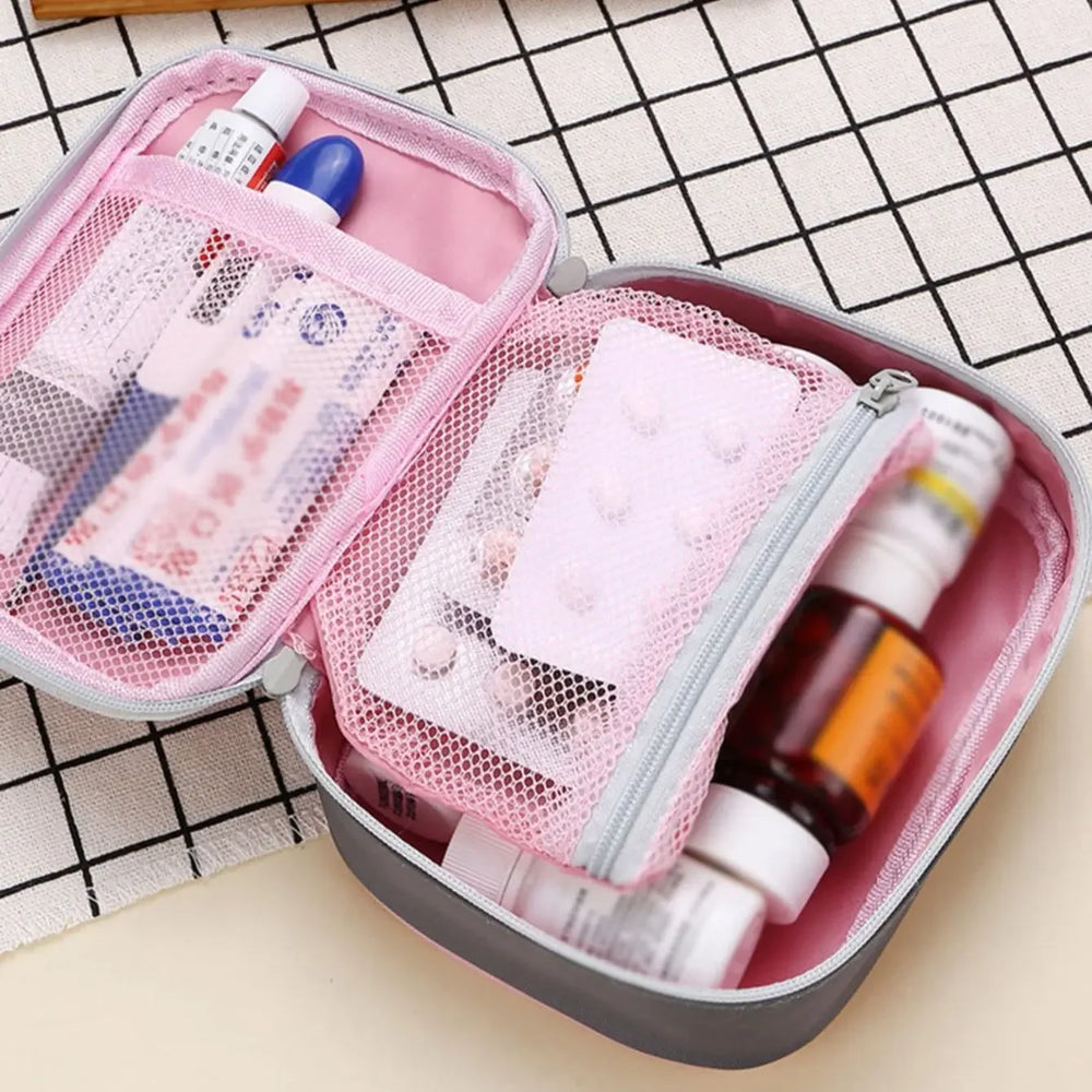 Portable First Aid Storage Box - Emergency Medical Organizer for Travel, Camping & Home
