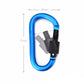 Aluminum Screw Gate Carabiner Clips - 4 Pack Heavy Duty Hiking Hooks