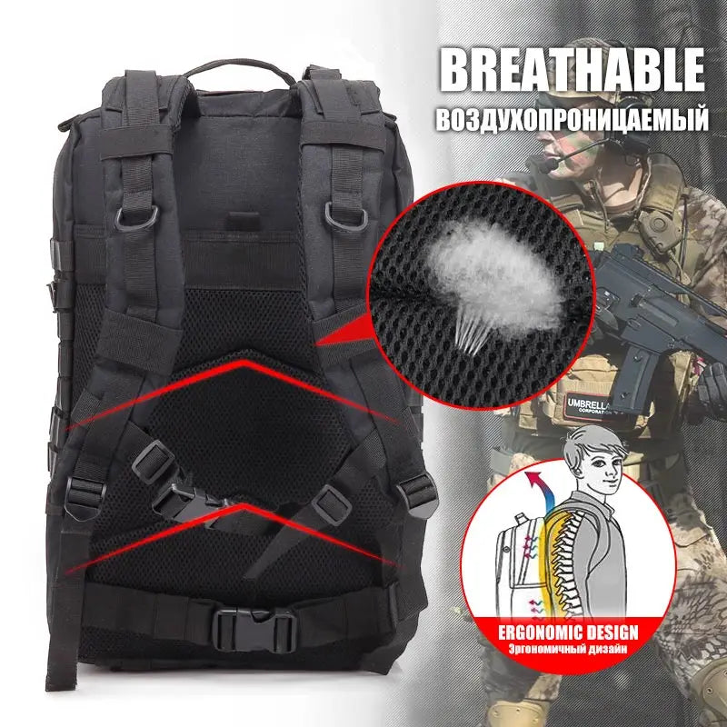 ReFire Gear Tactical Backpack - 30L/45L MOLLE Assault Pack for Hiking & Survival