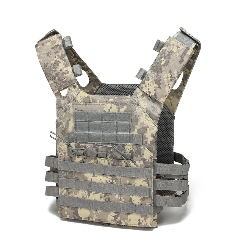 Tactical MOLLE Vest - Lightweight Multi-Function Military Training Gear