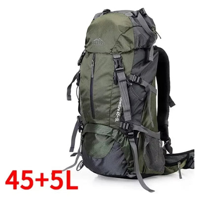 Naturehike 50-60L External Frame Hiking Backpack - Multi-Function Camping Rucksack