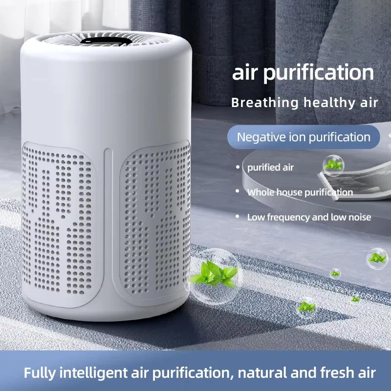 Mini Desktop Air Purifier with HEPA Filter & Negative Ion Technology