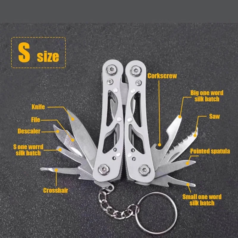 Compact Multi-Tool Pocket Knife with Pliers - Portable Folding Survival Tool