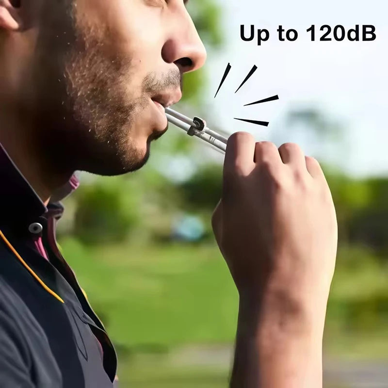 Titanium Emergency Whistle - Mini EDC Safety Whistle for Hiking & Survival