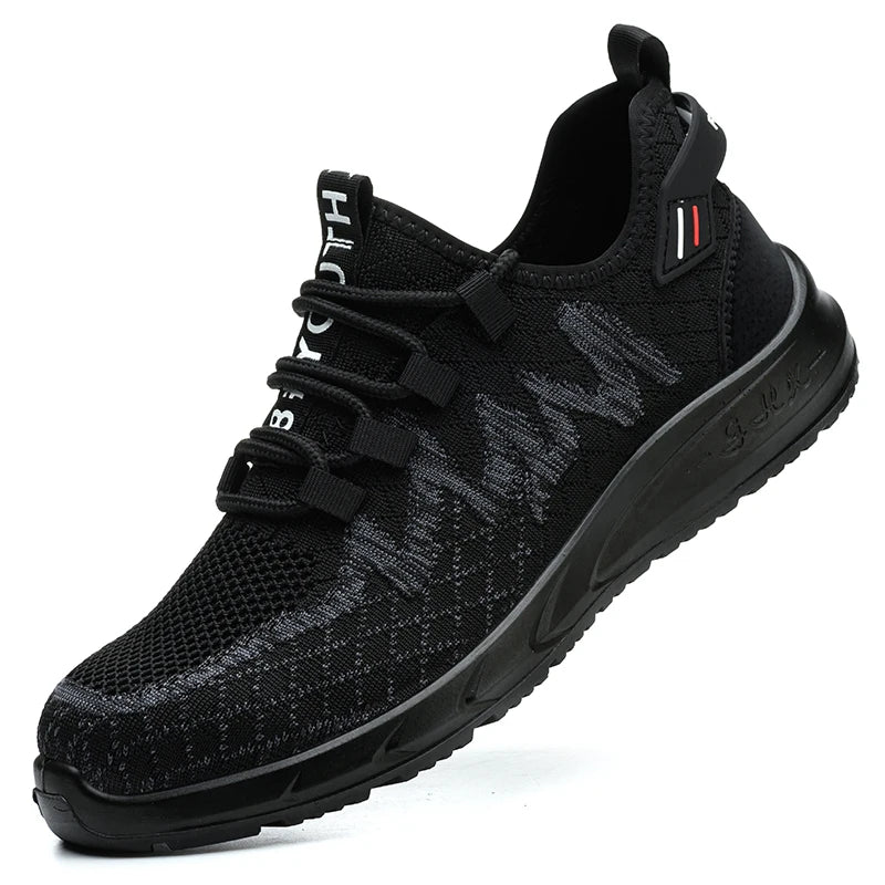 Men's Steel Toe Safety Shoes - Lightweight Puncture-Proof Work Boots for Construction