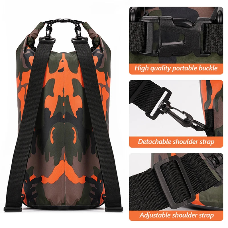 Waterproof Dry Bag Backpack with Wet Separation Pocket - 15L/30L
