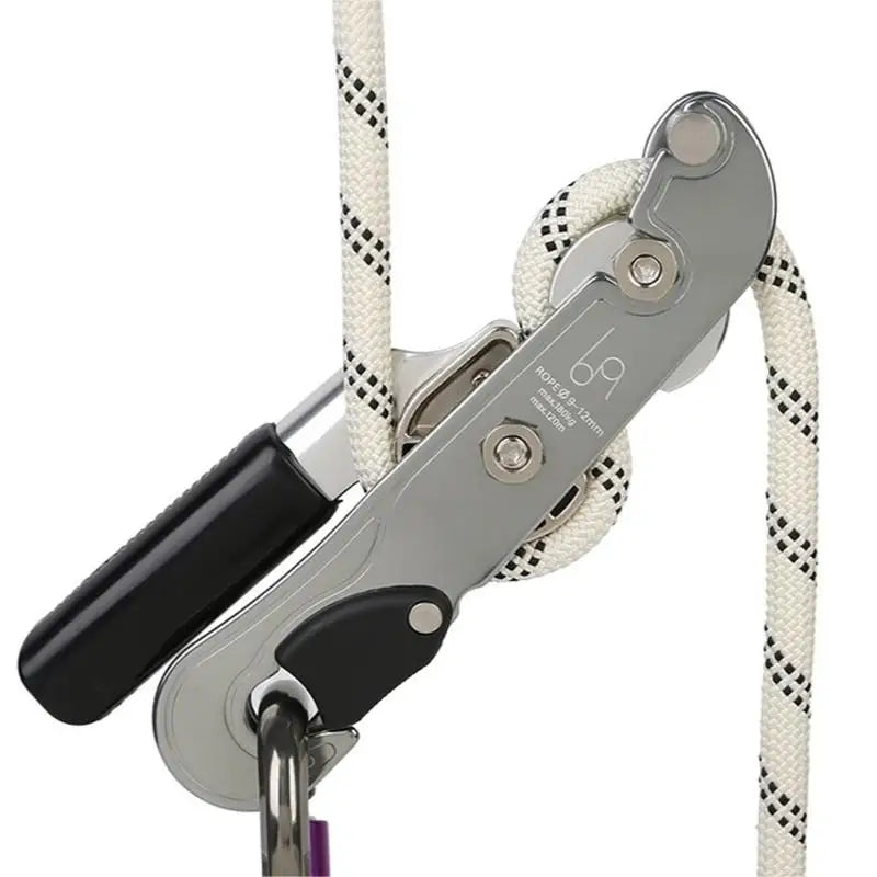 Professional Rock Climbing Descender with STOP Handle Control