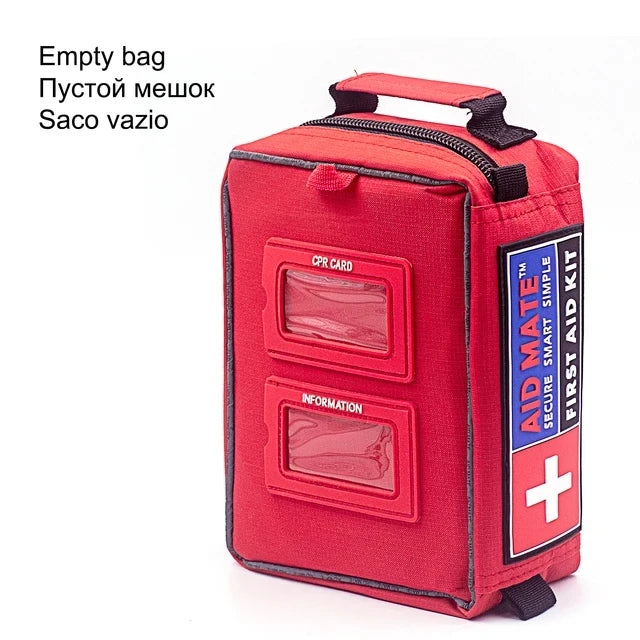 165pcs First Aid Kit/ Empty Car Emergency Survival Kit Medical Rescue Bag for Home Cycling Hiking Camping Outdoor Trauma Gear