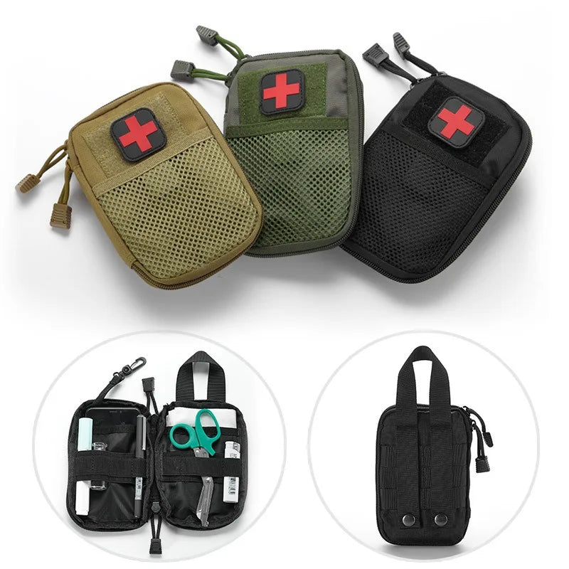 MOLLE First Aid Kit - Compact EDC Medical Pouch for Camping & Emergency Preparedness