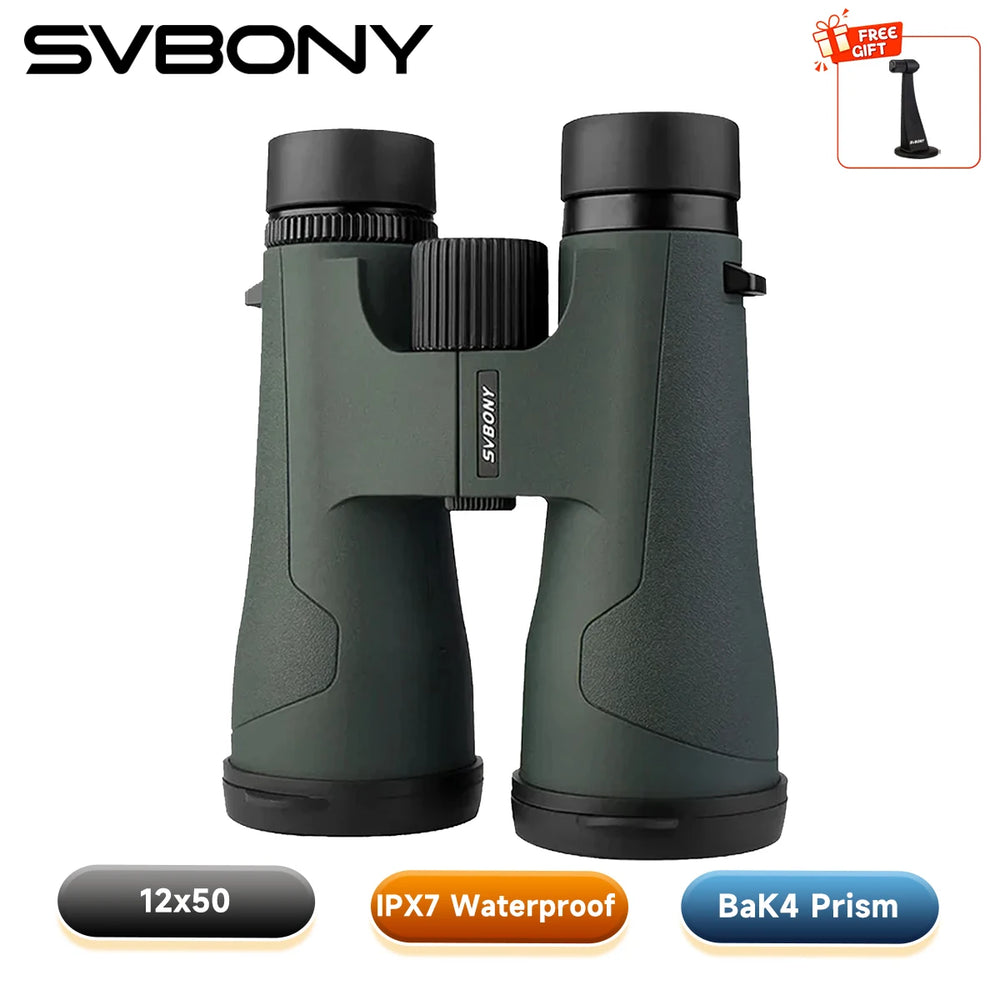 SVBONY SA203 12x50 Professional Binoculars - BAK4 Prism IPX7 Waterproof