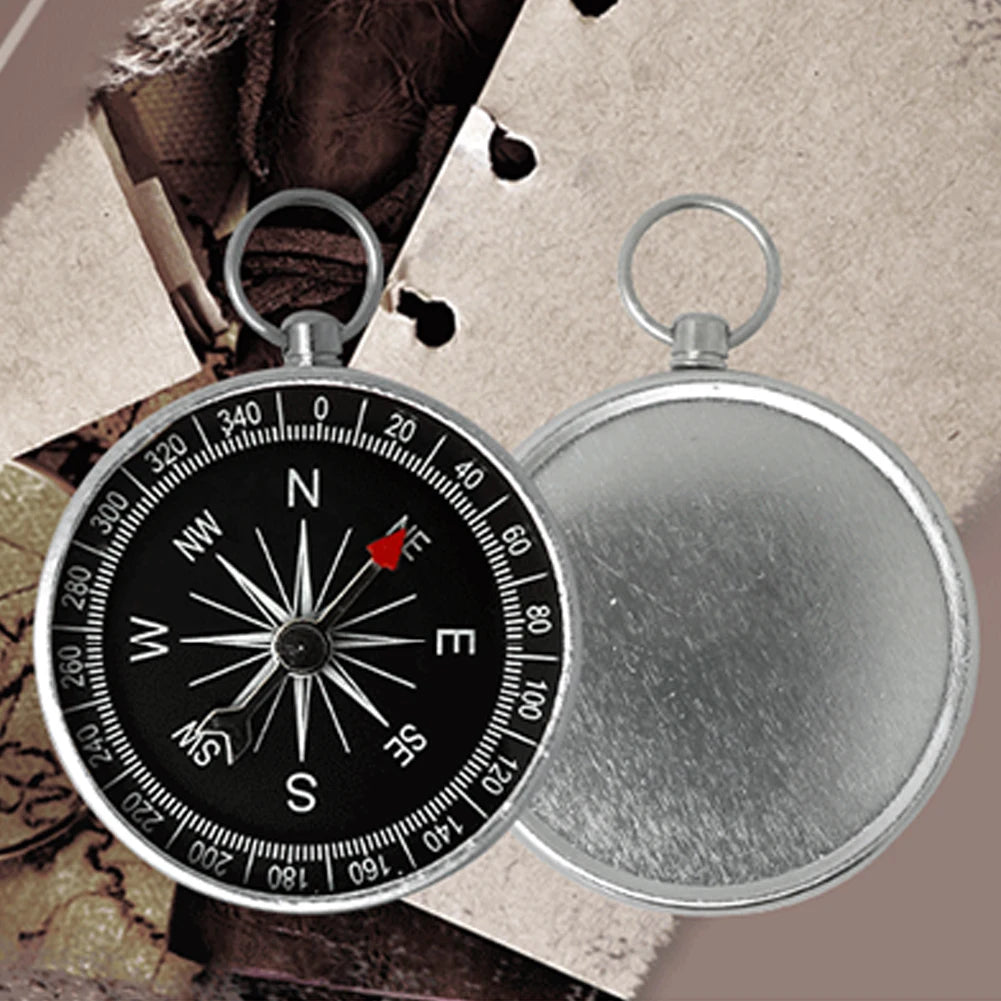Portable Aluminum Pocket Compass for Outdoor Navigation
